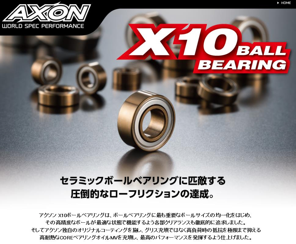[ܼ] BM-PG-009 [AXON RACING] X10 PREMIUM BALL BEARING 620 2pic