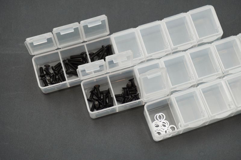 [���ܼ�] KOS32117 [KOSWORK] 7 Compartments Parts Box 165x34x25mm (3 sets)