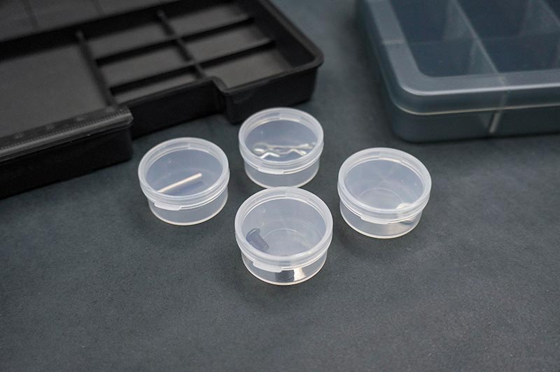 [���ܼ�] KOS14011 [KOSWORK] Clear Round Container (w/lid, ID 25mm, H12mm) (10pcs)