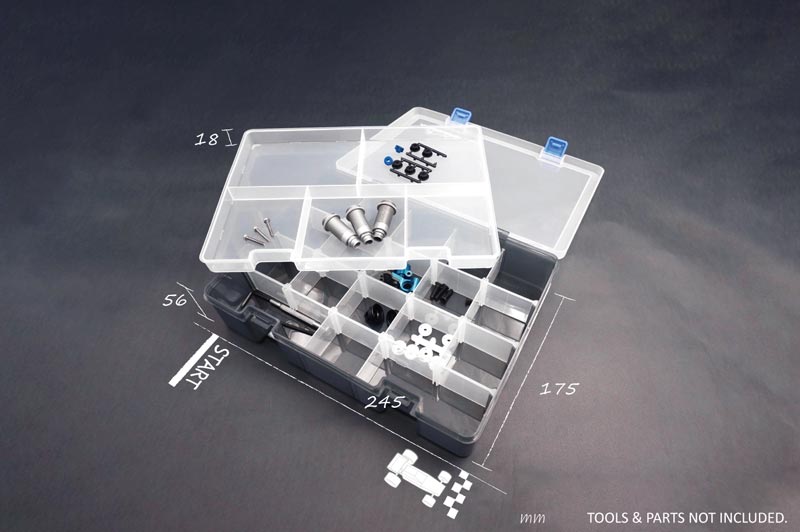 [���ܼ�] KOS32110 [KOSWORK] Two Layer Parts Case 245x175x56mm (w/tray & partition)