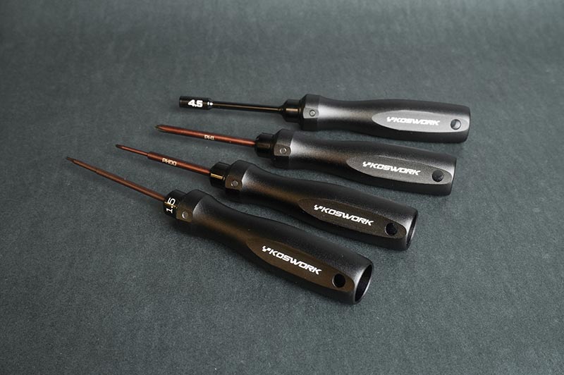 [���ܼ�] KOS13252-MINI4 [KOSWORK] (�̴��� ������Ʈ) Mini-Z 4pcs Mini Car Tool Set (H1.5, N4.5, P00 & P1) (Alum Tri Handle)