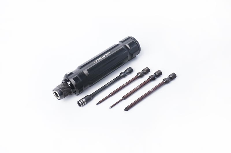 [ܼ] KOS13211 [KOSWORK] (̴ Ʈ) Mini-Z Quick Release 1/4 Drive Hex Driver Set (H1.5, N4.5, P00 & P1)