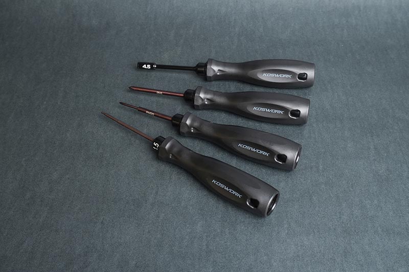 [ܼ] KOS13213-MINI4 [KOSWORK] (̴ Ʈ) Mini-Z 4pcs Mini Car Tool Set (H1.5, N4.5, P00 & P1) (Light Tri Handle)