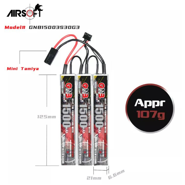 [���ܼ�] GNB3S-1.5-G3 [GNB] 11.1V 1500mAh 30C ��Ƭ������ ���͸� (�и��� / �� ����)
