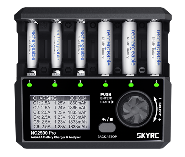 [ܼ] SK-100185-01 [SKY RC] (ͷ ) NC2500 Pro 6EA Battery Charger & Analyzer ̴, Ÿ̾ ̴ī 