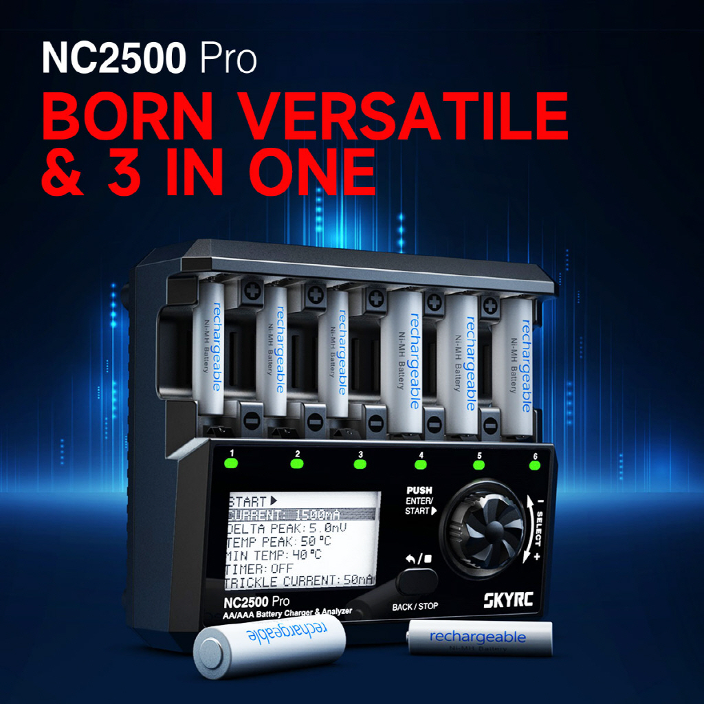 [ܼ] SK-100185-01 [SKY RC] (ͷ ) NC2500 Pro 6EA Battery Charger & Analyzer ̴, Ÿ̾ ̴ī 