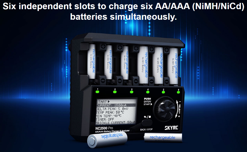 [ܼ] SK-100185-01 [SKY RC] (ͷ ) NC2500 Pro 6EA Battery Charger & Analyzer ̴, Ÿ̾ ̴ī 