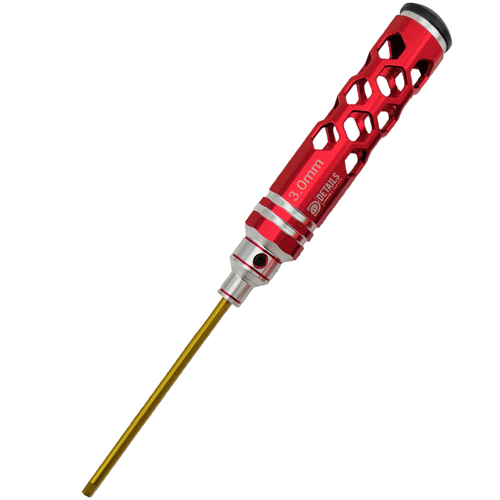 [���ܼ�] DTT02031D [DETAILS TECH] (Ƽź ��) Premium Allen Wrench Set - Red Big Handle Hex 3.0mm Titanium Tips