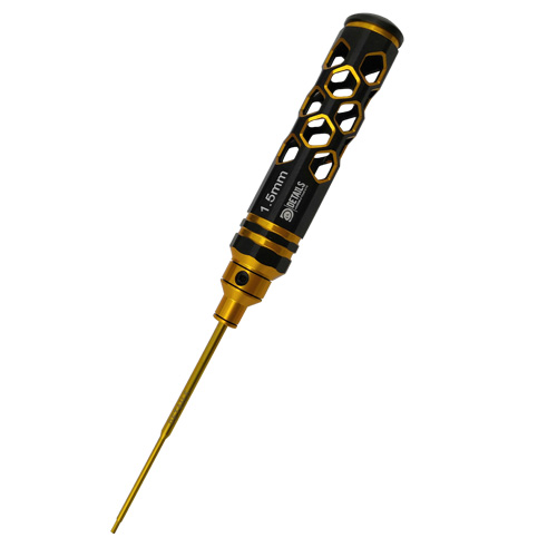 [���ܼ�] DTT02023A [DETAILS TECH] (Ƽź ��) Allen Wrench - Hexagon Honeycomb Black Gold (1.5 x 180mm)