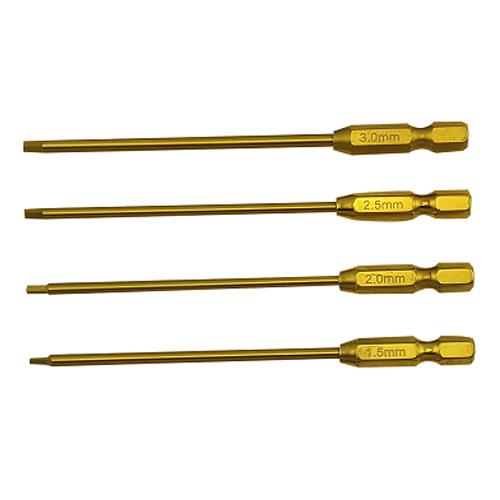[���ܼ�] DTT01001-SET [DETAILS TECH] (���� ���� DETAIL �� ��Ʈ �޺�) Power Electric Driver Titanium Power Tool Tips 4pcs (Hex1.5/2.0/ 2.5/3.0mm)