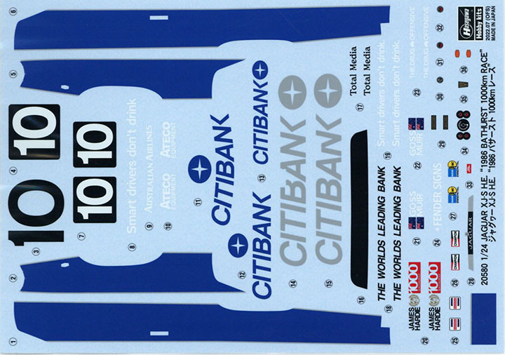 [���ܼ�] BH20580 [Hasegawa] BH20580 1/24 Jaguar XJ-S H.E. 1986 Bathurst 1000km Race