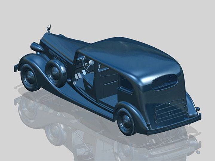 [ܼ] BICM35535 [ICM] BICM35535 1/35 Packard Twelve (Model 1936) with Passengers WWII Soviet Leaders Car 5 figures