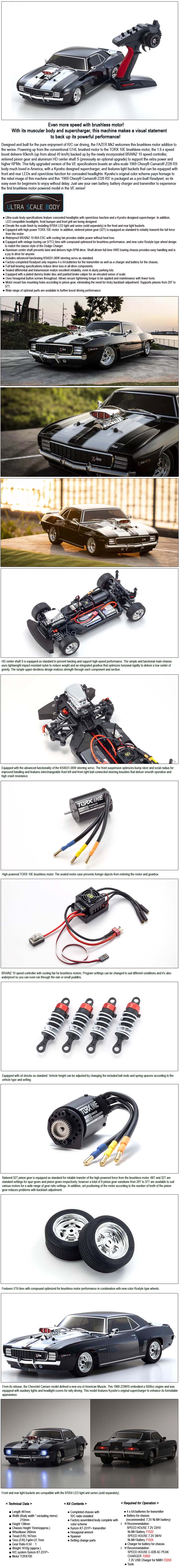 [���ܼ�] KY34493T1B [KYOSHO] Put EP FAZER Mk2VE Chevy Camaro Z/28 RS