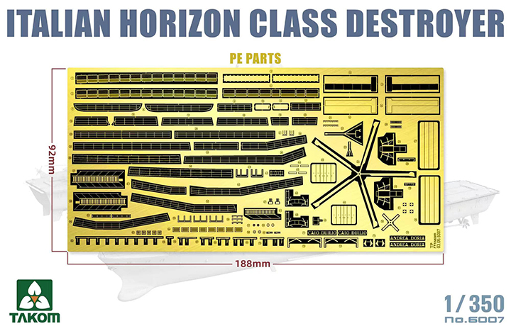 [���ܼ�] BT6007 [Takom] BT6007 1/350 Italian Horizon Class Destroyer D553 Andrea Doria/D554 Caio Duilio - 1ô ����