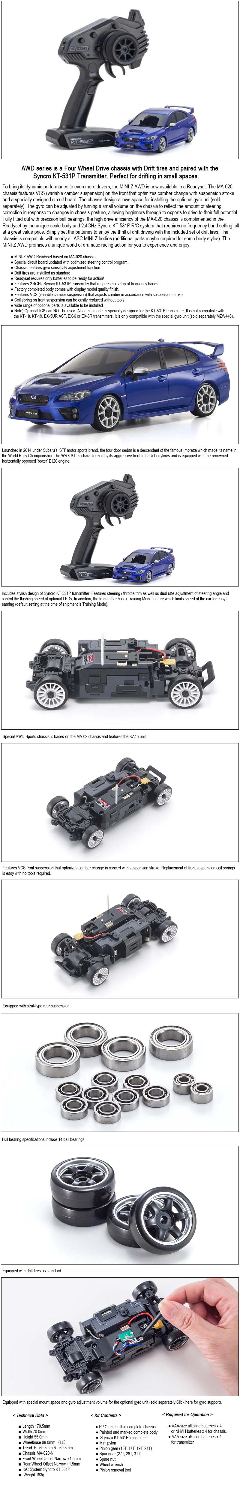 [ܼ] KY32630BL-B [KYOSHO] MA-020 ٷ WRX STI WR  ̴ MINI-Z 