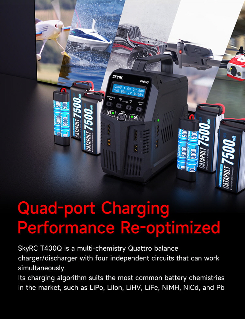 [ܼ] SK-100189-01 [SKY RC] T400Q 400W 12A AC/DC Ʈ   (4   / ޼) - KC