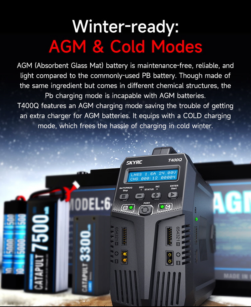 [ܼ] SK-100189-01 [SKY RC] T400Q 400W 12A AC/DC Ʈ   (4   / ޼) - KC