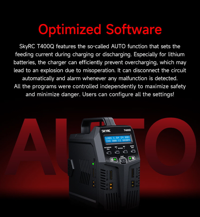 [ܼ] SK-100189-01 [SKY RC] T400Q 400W 12A AC/DC Ʈ   (4   / ޼) - KC