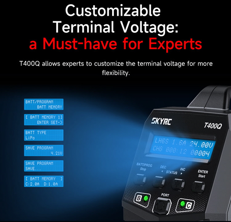 [ܼ] SK-100189-01 [SKY RC] T400Q 400W 12A AC/DC Ʈ   (4   / ޼) - KC