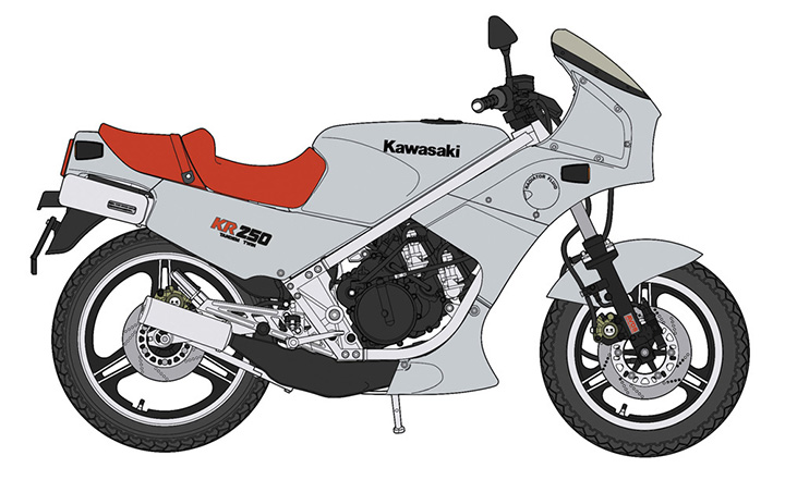 [���ܼ�] BH21747 [Hasegawa] BH21747 1/12 Kawasaki KR250 (KR250A) Silver