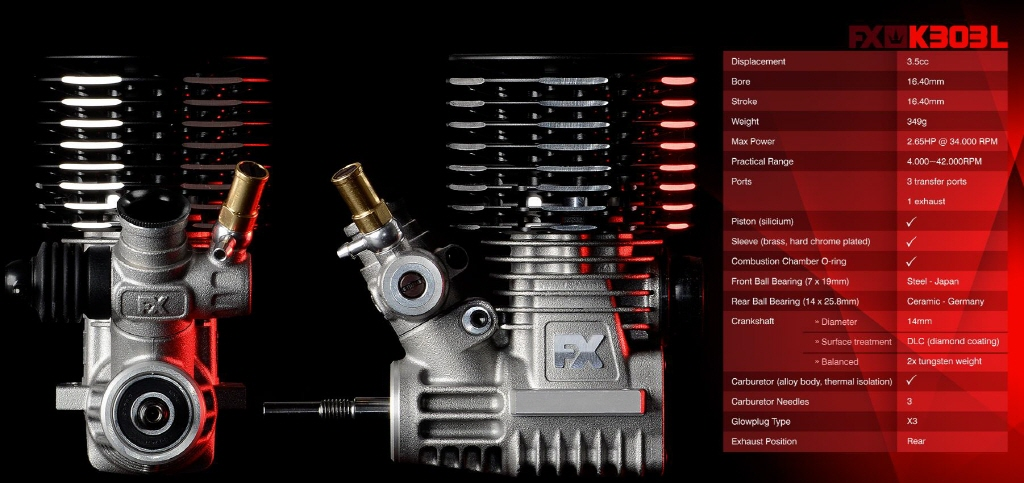 [���ܼ�] 650008 [FX ENGINE] (�޺� ��Ʈ) FX K303L - Linear - Combo:Engine Muffler 2169 Manifold-M