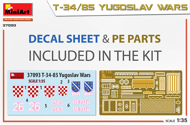 [���ܼ�] BE37093 [Miniart] BE37093 1/35 T-34/85 Yugoslav Wars