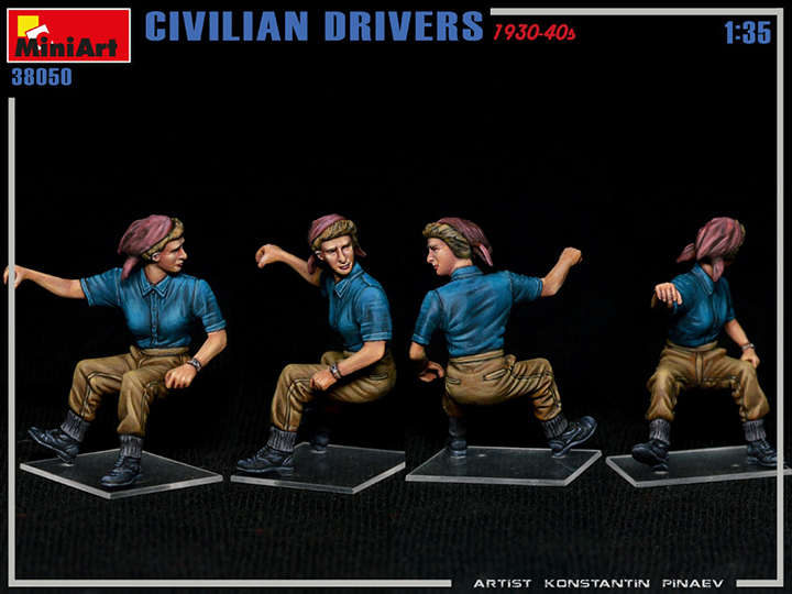 [ܼ] BE38050 [Miniart] BE38050 1/35 Civilian Drivers 1930-40s -  4 