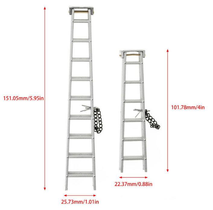 [���ܼ�] DTSM01040B [DETAILS TECH] (������ �Ǽ�����) Plastic Ladder - Silver (Length 100mm)