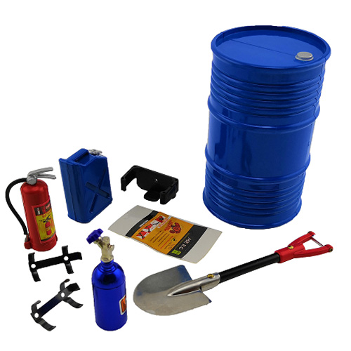 [ܼ] DTSM01011B [DETAILS TECH] ( Ǽ) Oil Tank Extinguisher Nos Bottle Shovel Set for 1/10 RC Crawler