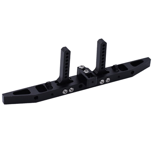[ܼ] DTUP04002 [DETAILS TECH] Aluminum Rear Bumper Set w/ Winch Plate Style C -Black for (TRX-4)