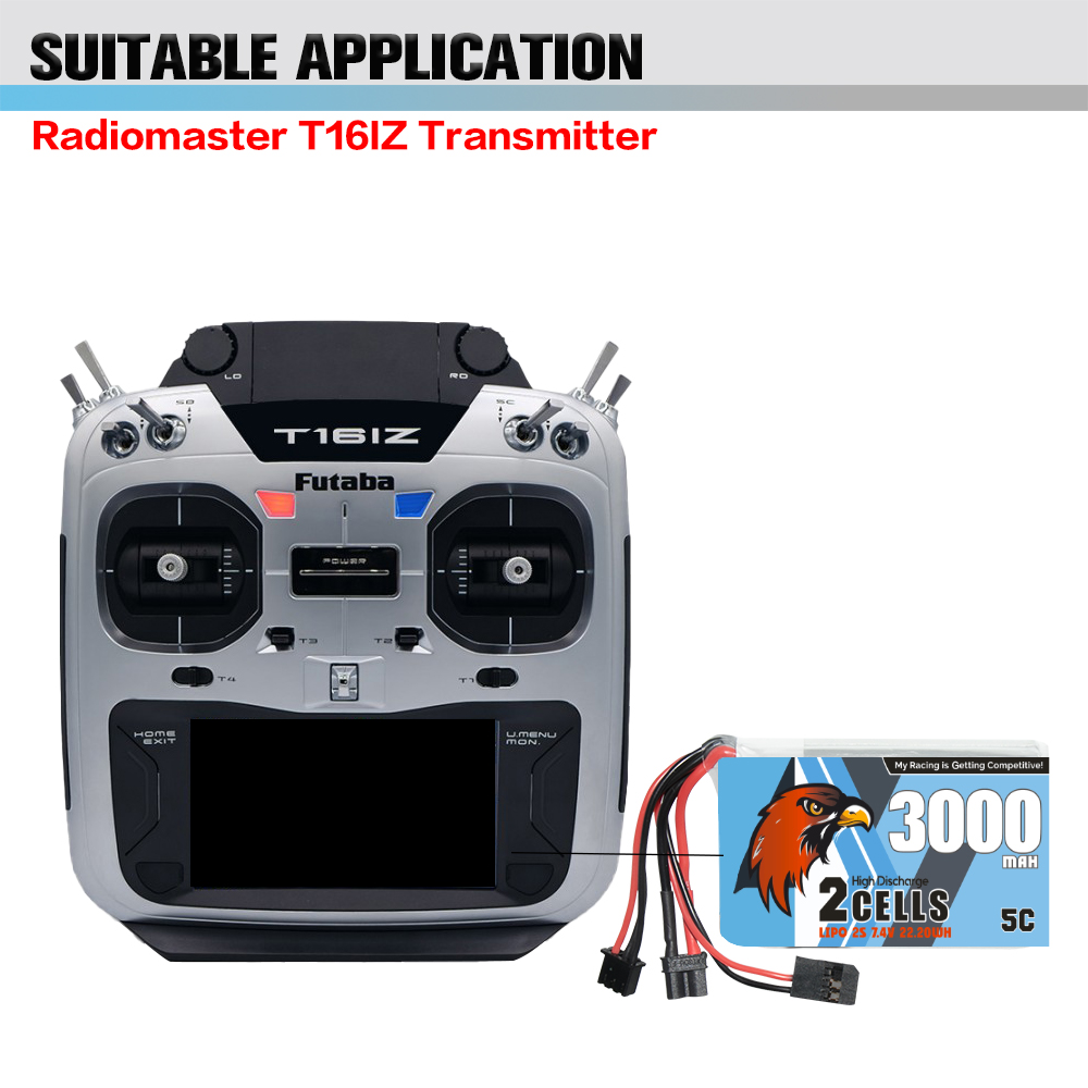 [���ܼ�] CD2S30005 [CODDAR] 7.4V 3000mAh 5C ������� ��Ƭ ������ ���͸� (Futaba T16IZ ������ ��� ����)