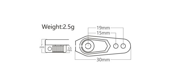 [ܼ] AP1519 [POWER HD] Aluminum Servo Horn 15-19mm 25T