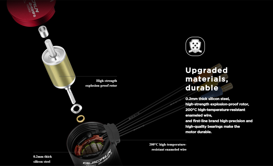 [���ܼ�] 30404005 [HOBBYWING] QUICRUN-2435SL-6500KV-BLACK-G3 ���� (1/16 ,1/18 ������)