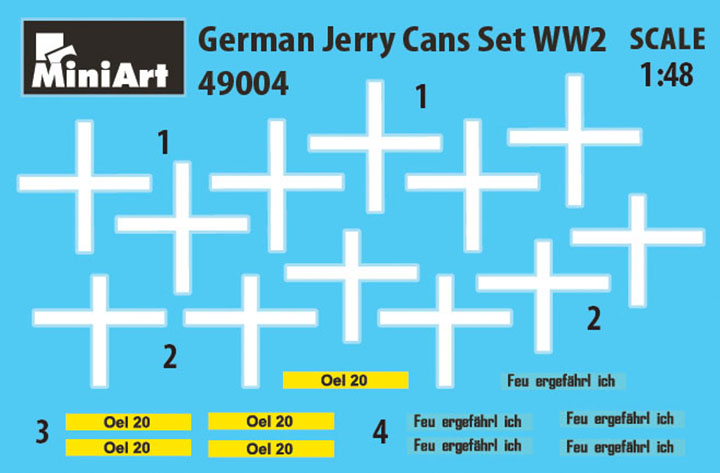 [ܼ] BE49004 [Miniart] BE49004 1/48 German Jerry Cans WW2
