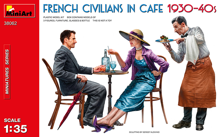 [ܼ] BE38062 [Miniart] BE38062 1/35 France Civilians in Cafe 1930-40s