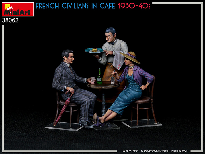 [ܼ] BE38062 [Miniart] BE38062 1/35 France Civilians in Cafe 1930-40s