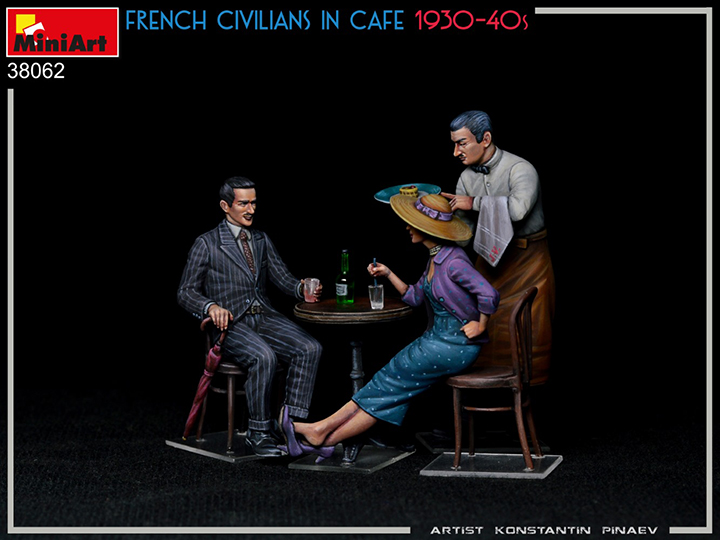 [ܼ] BE38062 [Miniart] BE38062 1/35 France Civilians in Cafe 1930-40s
