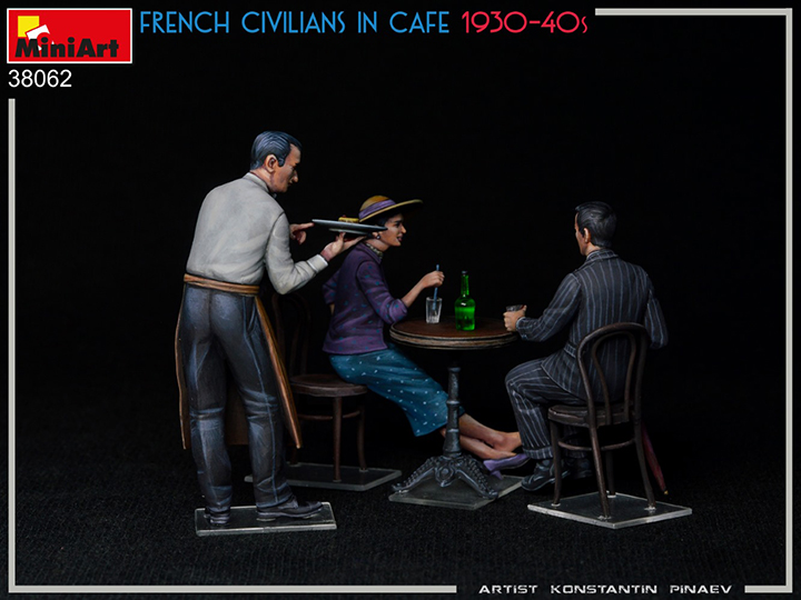 [ܼ] BE38062 [Miniart] BE38062 1/35 France Civilians in Cafe 1930-40s