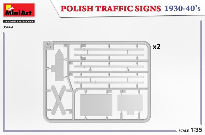 [ܼ] BE35664 [Miniart] BE35664 1/35 Polish Traffic Signs 1930-40s
