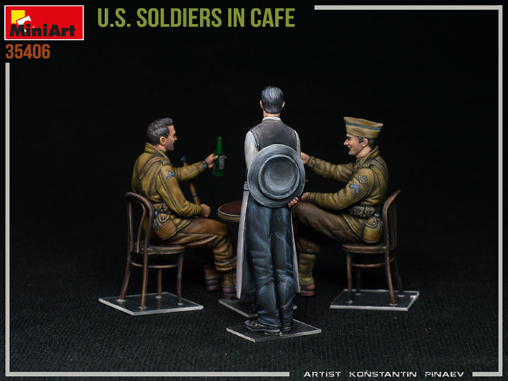 [ܼ] BE35406 [Miniart] BE35406 1/35 U.S. Soldiers in Cafe