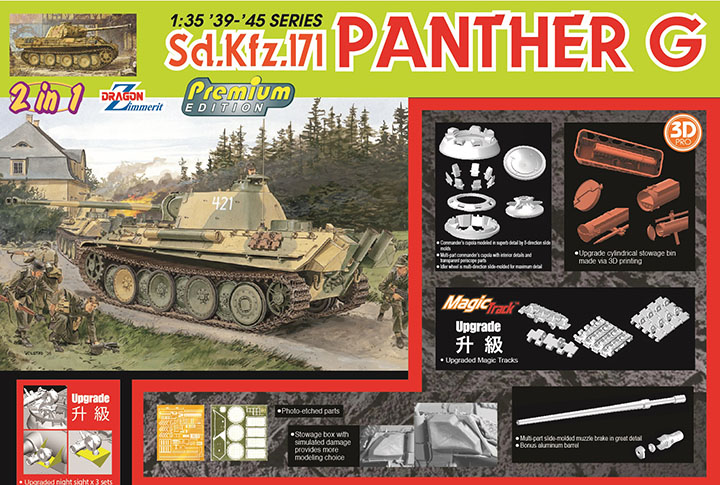 [ܼ] BD6602 [Dragon] BD6602 1/35 Sd.kfz.171 Panther G w/Magic Tracks & Aluminum Gun Barrel,3D parts