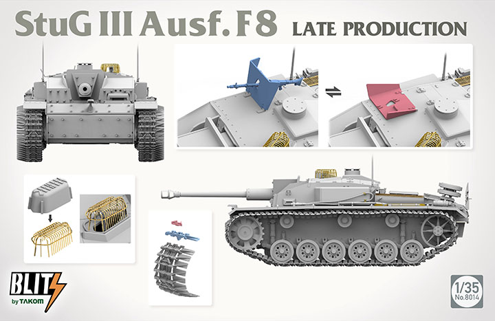 [ܼ] BT8014 [Takom] BT8014 1/35 StuG III Ausf.F8 Late Prodution