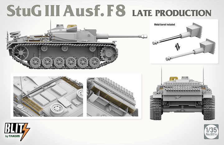 [ܼ] BT8014 [Takom] BT8014 1/35 StuG III Ausf.F8 Late Prodution