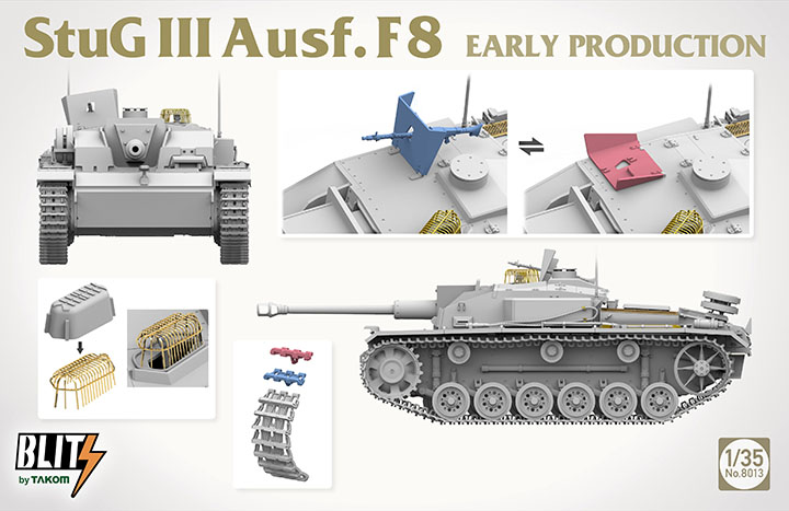 [ܼ] BT8013 [Takom] BT8013 1/35 Stug III Ausf.F8 Early Production