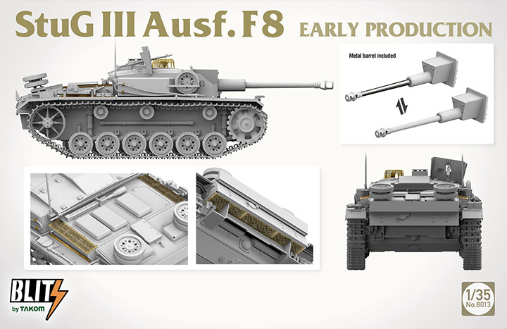 [ܼ] BT8013 [Takom] BT8013 1/35 Stug III Ausf.F8 Early Production