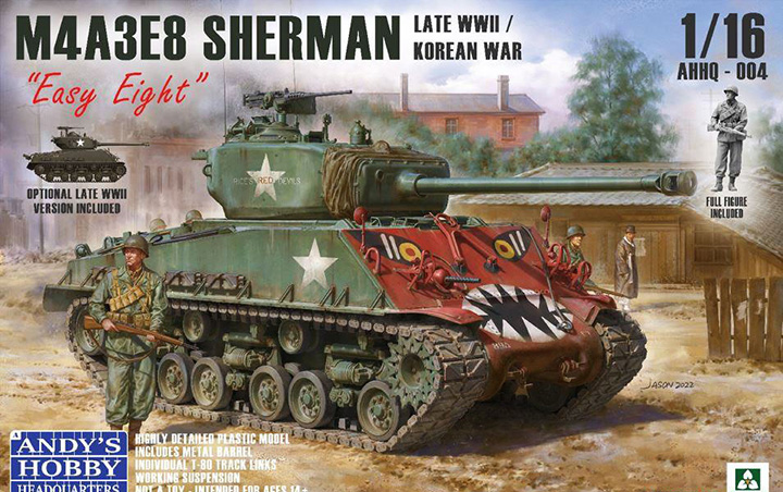 [ܼ] CDAHHQ-004 [Takom] CDAHHQ-004 1/16 M4A3E8 Sherman WWII/Korean War Sherman Easy Eight