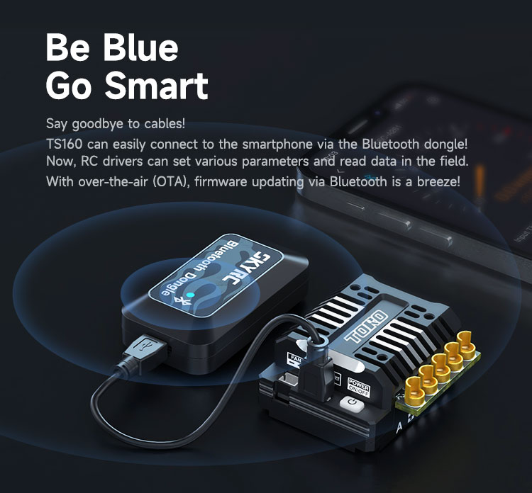 [���ܼ�] SK-300078-01 [SKY RC] TS160 Pro 160A Brushless Sensored ESC 7.4V BEC With Integrated Bluetooth