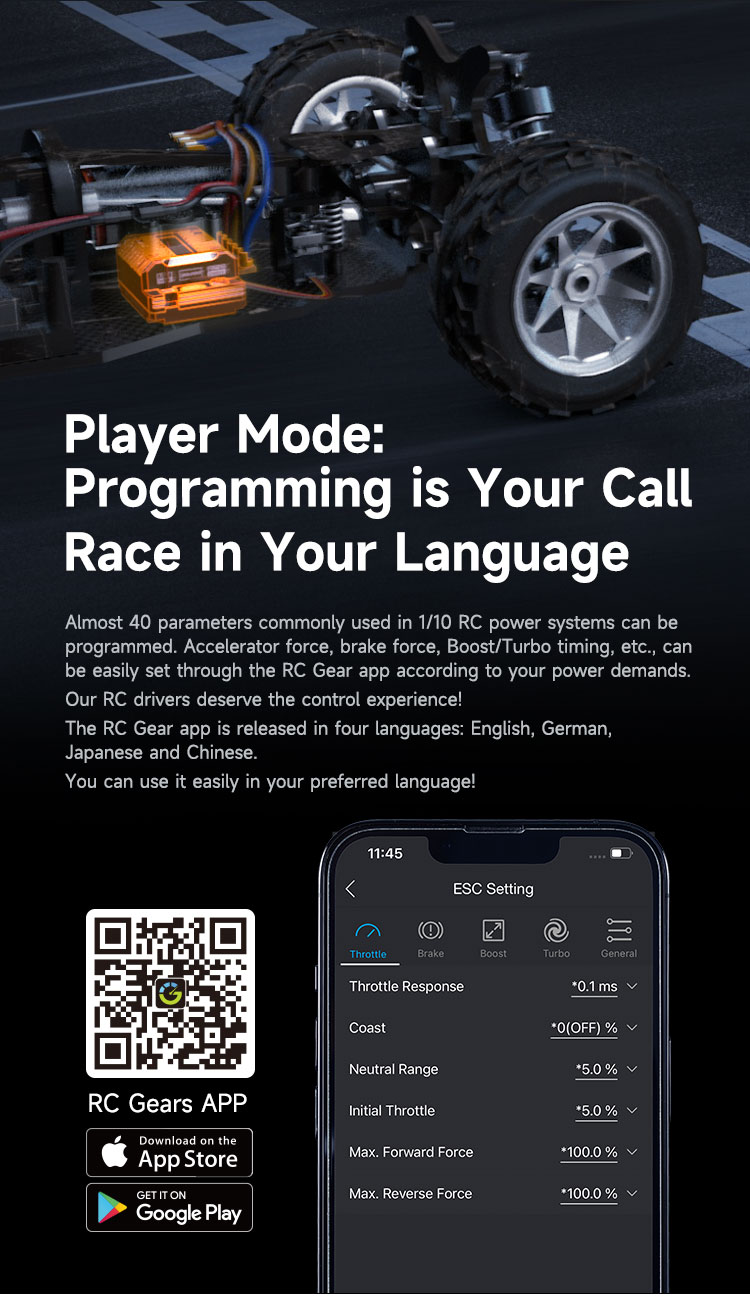 [ܼ] SK-300078-01 [SKY RC] TS160 Pro 160A Brushless Sensored ESC 7.4V BEC With Integrated Bluetooth