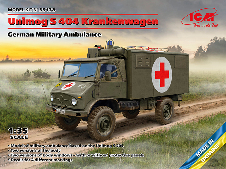 [���ܼ�] BICM35138 [ICM] BICM35138 1/35 Unimog S404 Krankenwagen German Military Ambulance