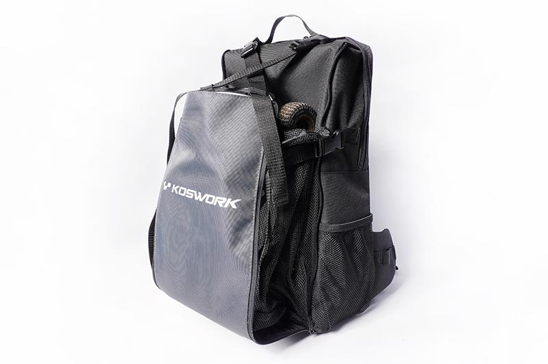 [ܼ] KOS32213BK [KOSWORK] RC Car Expandable Backpack (1/8 Buggy, 1/10 Buggy, Truck, Touring & Crawler) Black